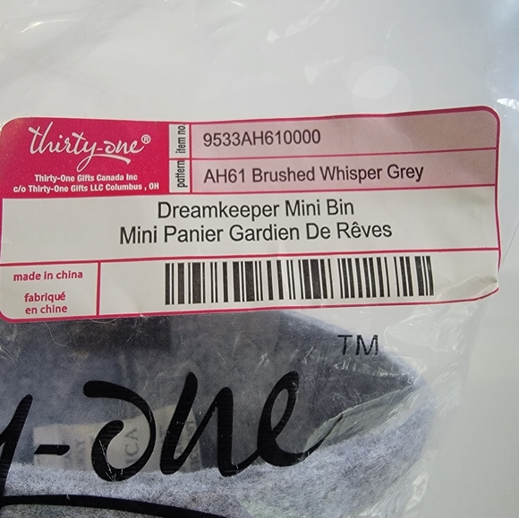 Thirty-one Dreamkeeper Mini Bin - Brushed Whisper Grey - Picture 5 of 5